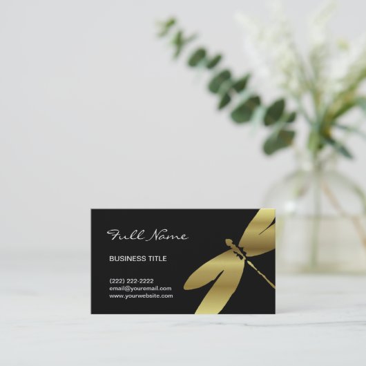 Or et noir des conceptions de carte de visite de (Debout devant)