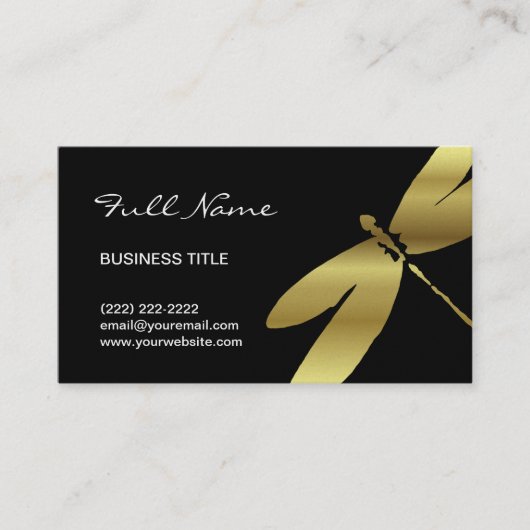 Or et noir des conceptions de carte de visite de (Devant)