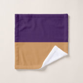 Or et rayure violet royal (Gant de toilette)