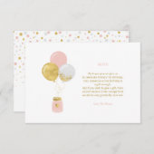 Or et rose | Carte cadeau anniversaire (Devant / Derrière)