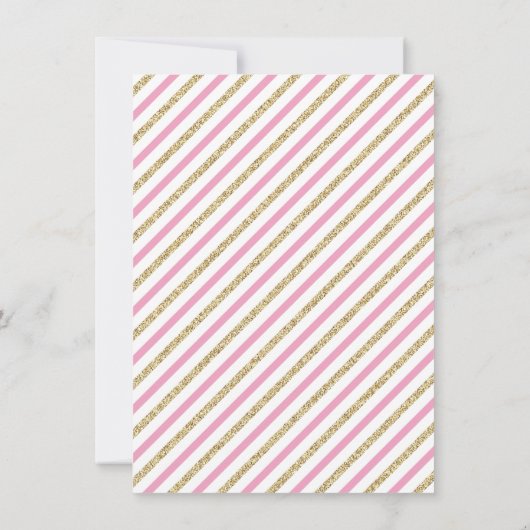 Or et rose | Fille Fête moderne Merci note (Dos)