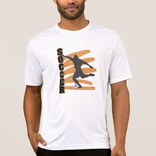 Or et T-shirts masculins noirs de footballeur