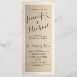 Or et Tan du programme   de mariage