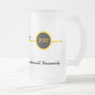 Or et tasse de diplômé personnalisée par noir