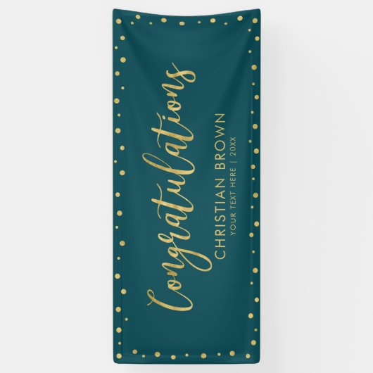 Or et vert | Félicitations à la fête, bannière de  (Vertical)