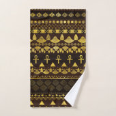 Or ethnique égyptien de motif sur des bruns riches (Serviette à main)