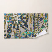 Or ethnique tribal de motif sur l'ormeau et la (Serviette à main)