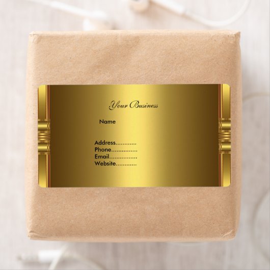 Or étiquette de adresse sur or (En situation)