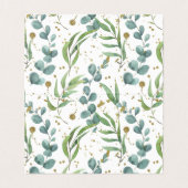 or eucalyptus feuille vert mariage carte table (Inside Unfolded)