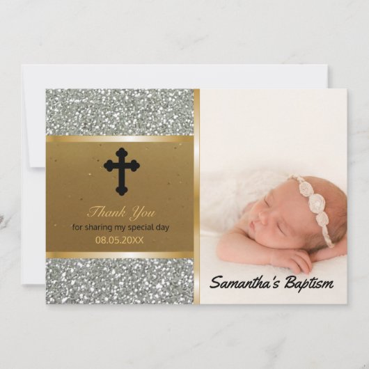 Or fait sur commande d'argent de photo du Merci | (Devant)