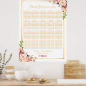 Or floral | 20 Tableaux Tableau de sièges Mariages (Cuisine)