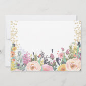 Or floral de première invitation d'anniversaire de (Dos)