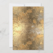 Or Floral simple Faire-part de mariage (Dos)