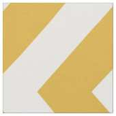 Or foncé et tissu blanc de rayure de Chevron (Fermer)