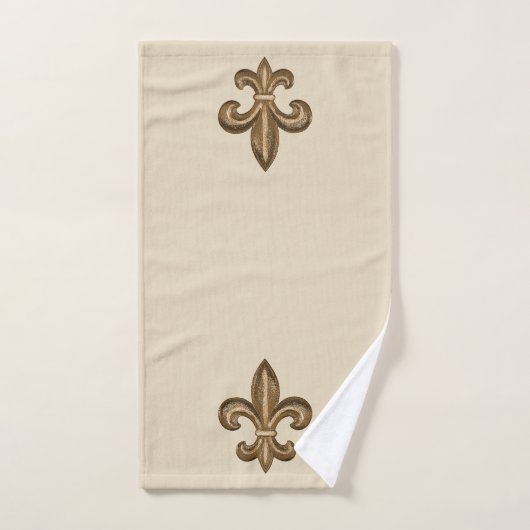 Or French Fleur de Lis (Serviette à main)