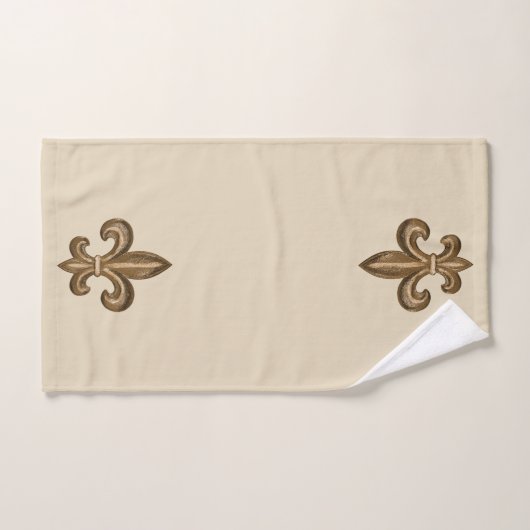 Or French Fleur de Lis (Serviette à main)