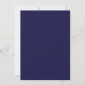 or géo et bleu royal faire-part de mariage (Dos)