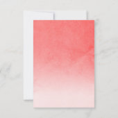 or glitz rose corail mariage cartes RSVP (Dos)