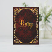 Or gothique encadré Anniversaire RSVP (Debout devant)