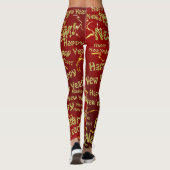 or happy new years texte en rouge leggings (Dos)