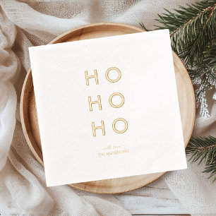 Or « HO HO HO » Noël minimaliste en feuille d'or 