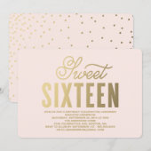 Or | Invitation Sweet sixteen (Devant / Derrière)