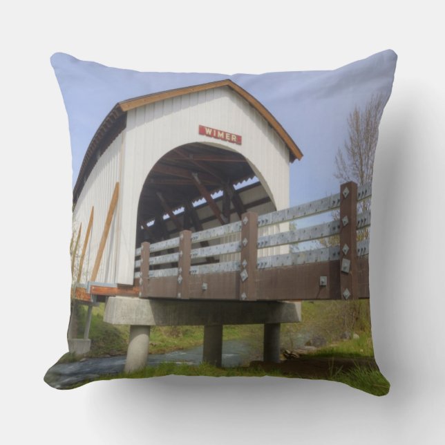 OR, Jackson County, McKee Covered Bridge Kussen (Voorkant)