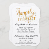 Or Joyeux Jamais après Faire-part de mariage (Devant / Derrière)