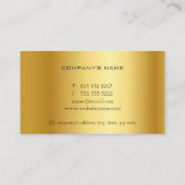 Or métallique brillant avec Carte de visite fantai (Dos)