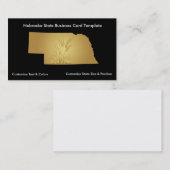 Or métallique Carte de visite du Nebraska (Devant / Derrière)