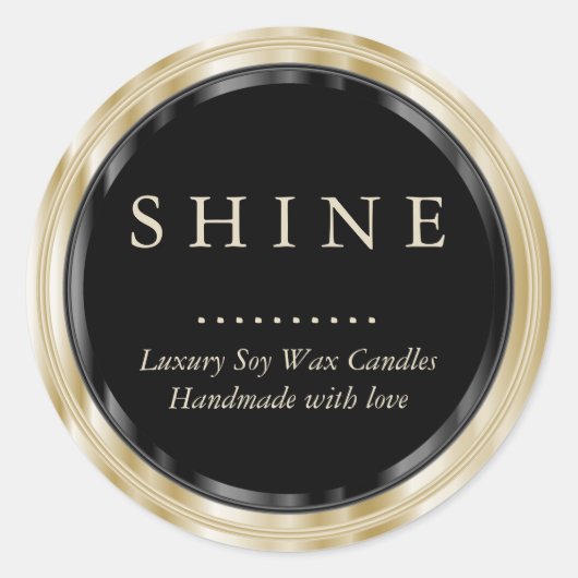 Or métallique clair et Étiquettes noirs (Devant)