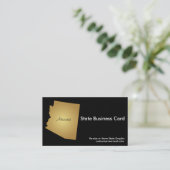 Or métallique de carte de visite d'état de (Debout devant)