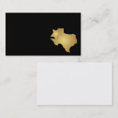 Or métallique de carte de visite d'état du Texas (Devant / Derrière)