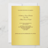 Or Métallurgique et Faire-part de mariage Brown (Dos)