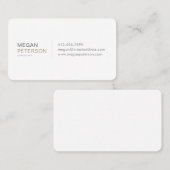 Or moderne et Carte de visite gris (Devant / Derrière)