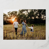 OR moderne Joyeuses vacances Photo Foil Holiday (Recto)