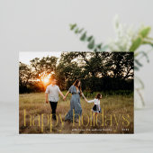 OR moderne Joyeuses vacances Photo Foil Holiday (Debout devant)