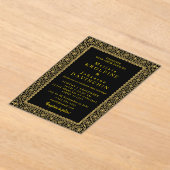 or Moderne Mariage Acrylique Invitations (Poser)