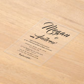 or Moderne Mariage Acrylique Invitations (Poser)