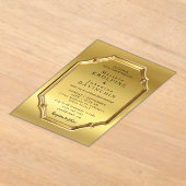 or Moderne Mariage Acrylique Invitations (Poser)
