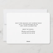 Or moderne marié et joyeux | Carte photo de vacanc (Dos)