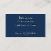 Or moderne sur Carte de visite d'encre d'alcool bl (Dos)