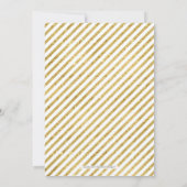 Or, Moustache | Invitation pour le premier anniver (Dos)