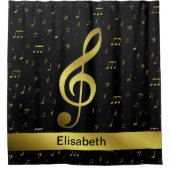 or musique notes douche rideau (Devant)