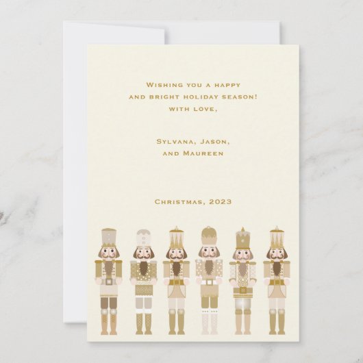OR NOËL NUTCRACKER PHOTO GREETING CARTE (Dos)