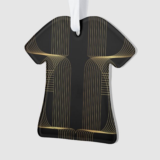 Or, noir, élégant, cool, art de ligne tendance uni (devant)