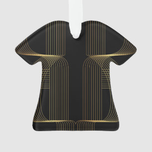 Or, noir, élégant, cool, art de ligne tendance uni