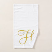 Or Noir Monogramme Blanc (Serviette à main)
