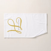 Or Noir Monogramme Blanc (Serviette à main)