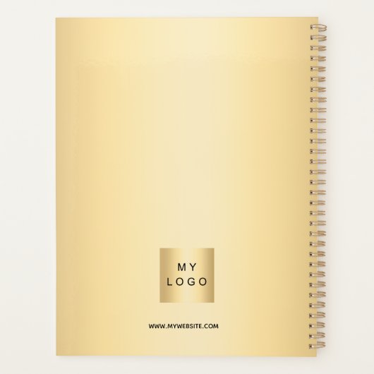 Or noir monogramme initiales affaires 2026 (Dos)